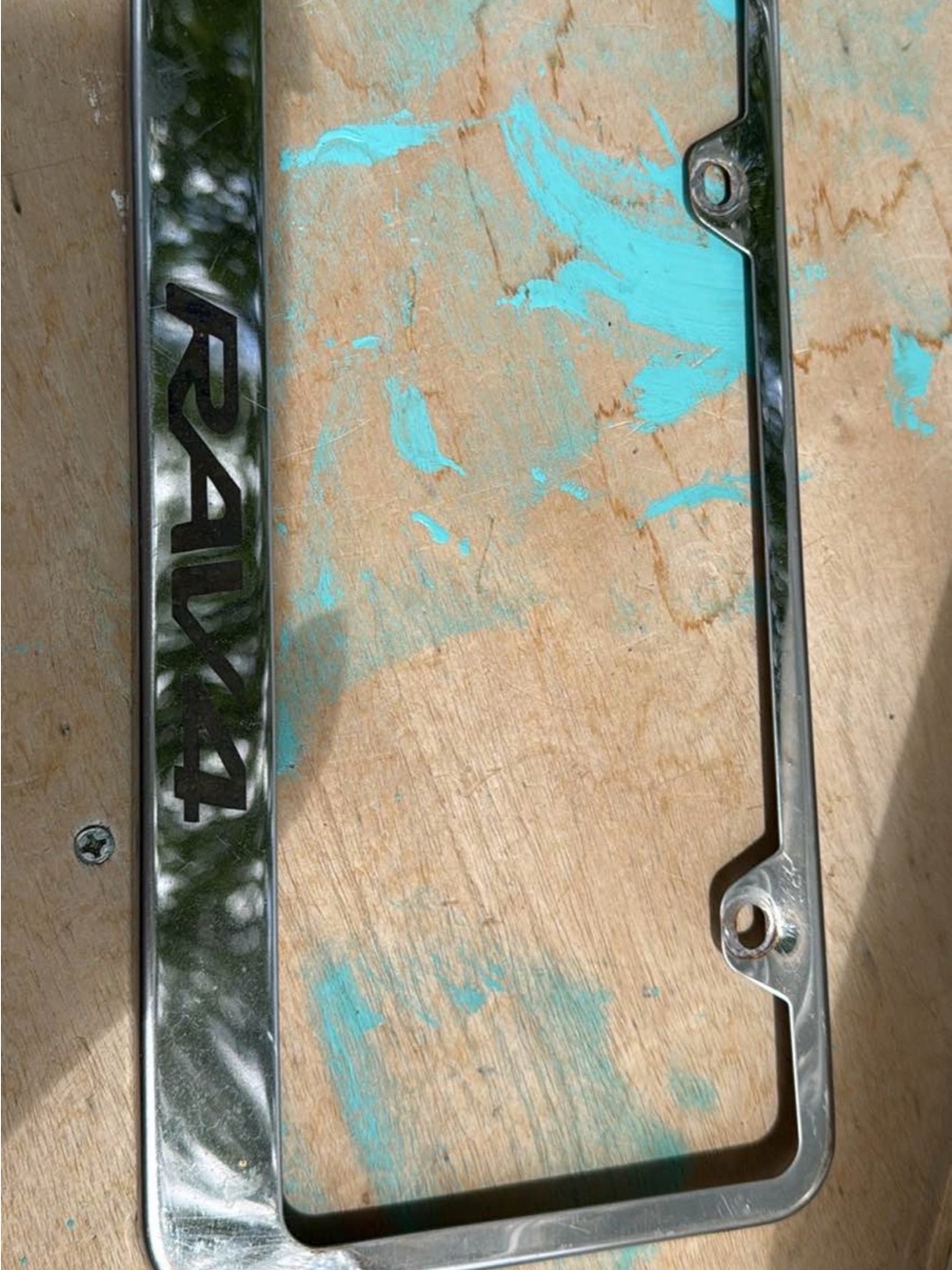 Toyota Rav 4 License plate holder frame chrome